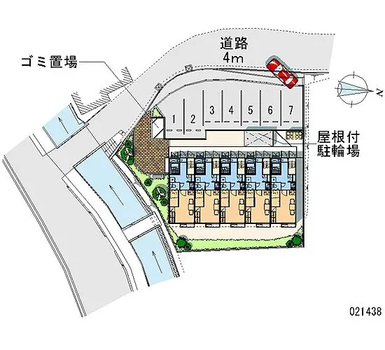 ★手数料０円★岡山市北区宿本町　月極駐車場（LP）